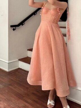 ZIMMERMANN orange-pink dress, size 0